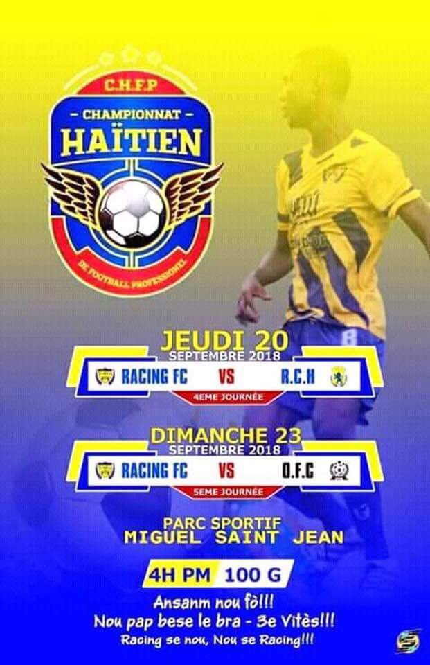 CHAMPIONNAT NATIONAL  D1: Racing des Gonaïves contre Racing Club Haitien, discontinué post thumbnail image