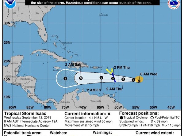 Petite bonne nouvelle de « l’ouragan Isaac » rétrogradé en « tempête tropicale » post thumbnail image