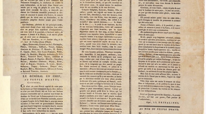 Gonaives, le 1er Janvier 1804: Acte de proclamation de l’Indépendance d’Haïti post thumbnail image