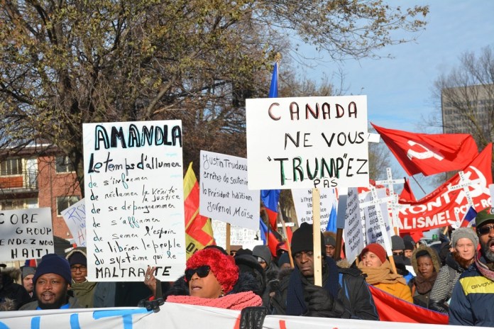 Montréal : des dizaines de manifestants « debout avec le peuple haïtien » post thumbnail image