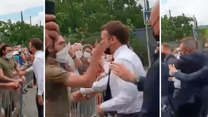 Le président Macron giflé par un homme lors d’un déplacement post thumbnail image