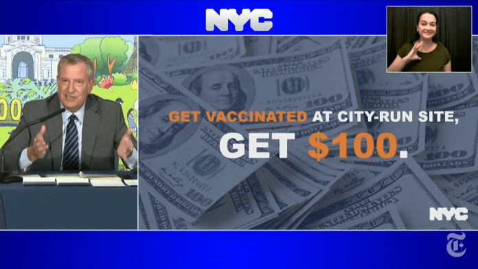 New York City va offrir $100 à toute personne qui se fait vacciner contre la covid-19 post thumbnail image